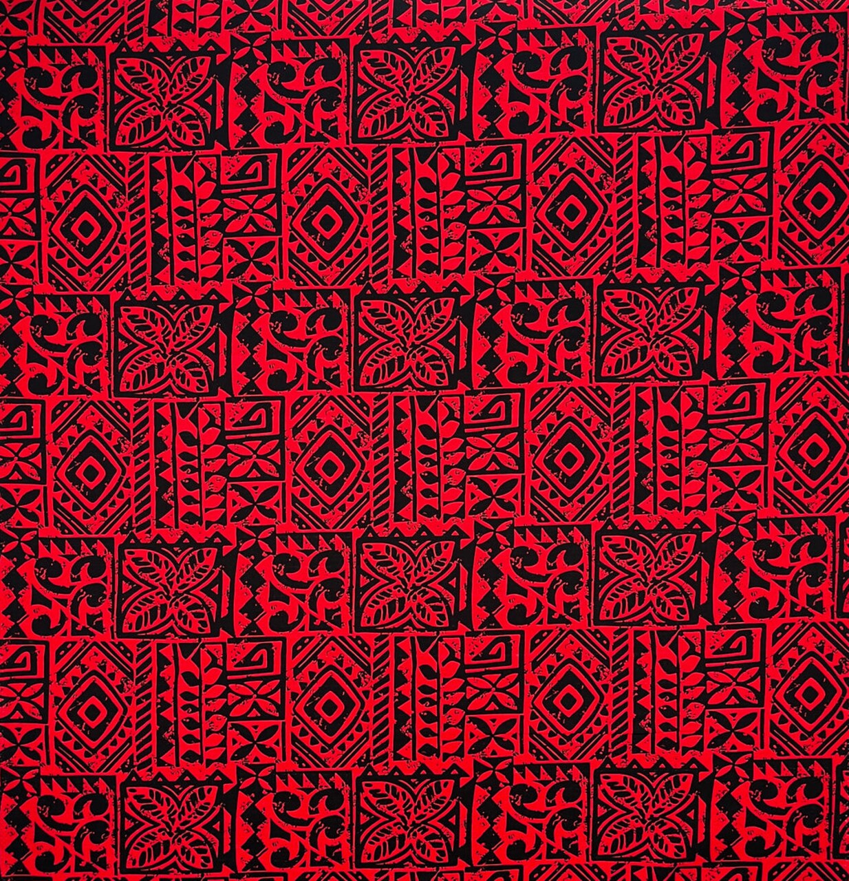 1 Yard Traditional Polynesian Tapa Light Barkcloth Fabric 100% Cotton, 45 inches Width